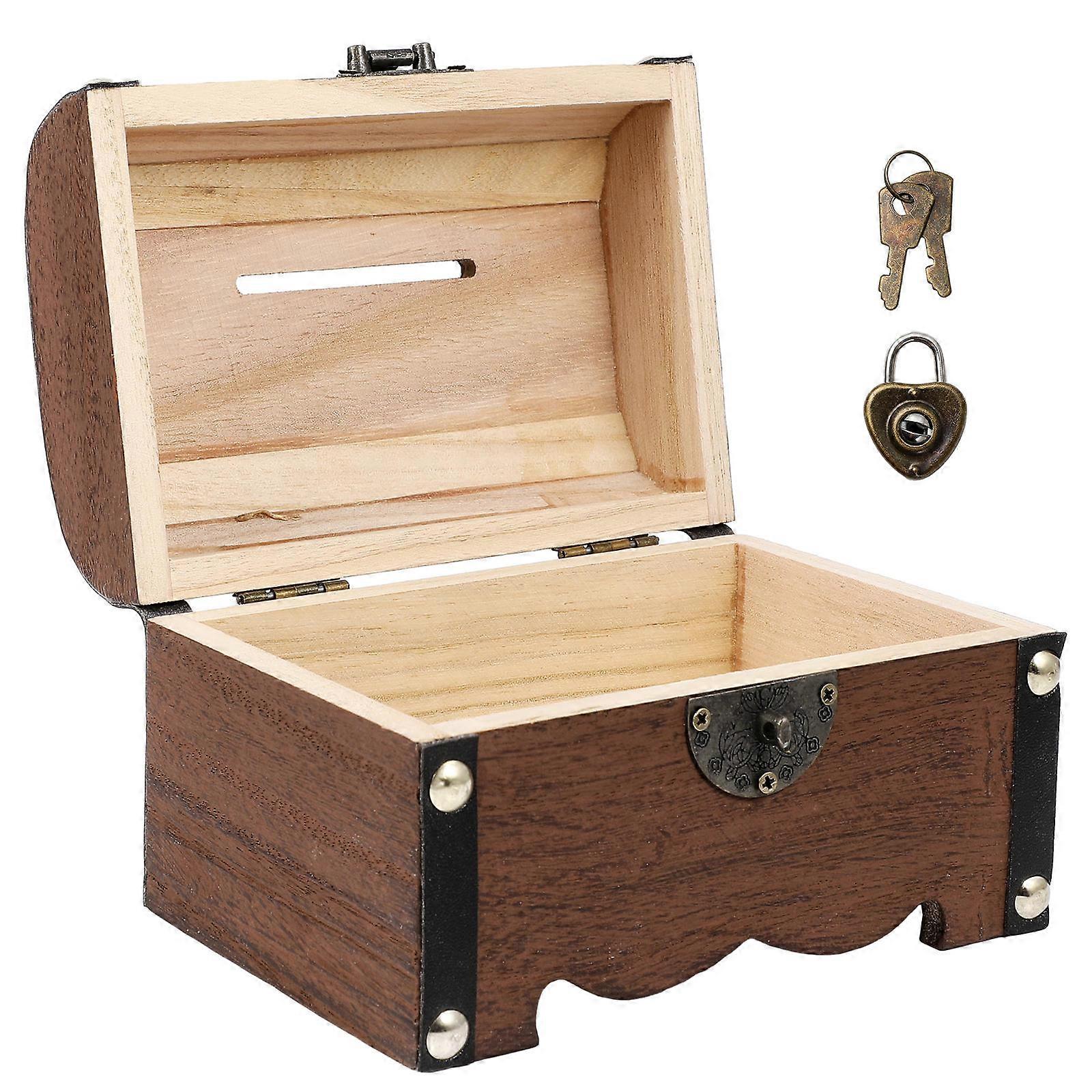 Vintage Style Storage Box with Lock Decorative Piggy Bank for Home, Weddings, Birthdays, Thanksgiving