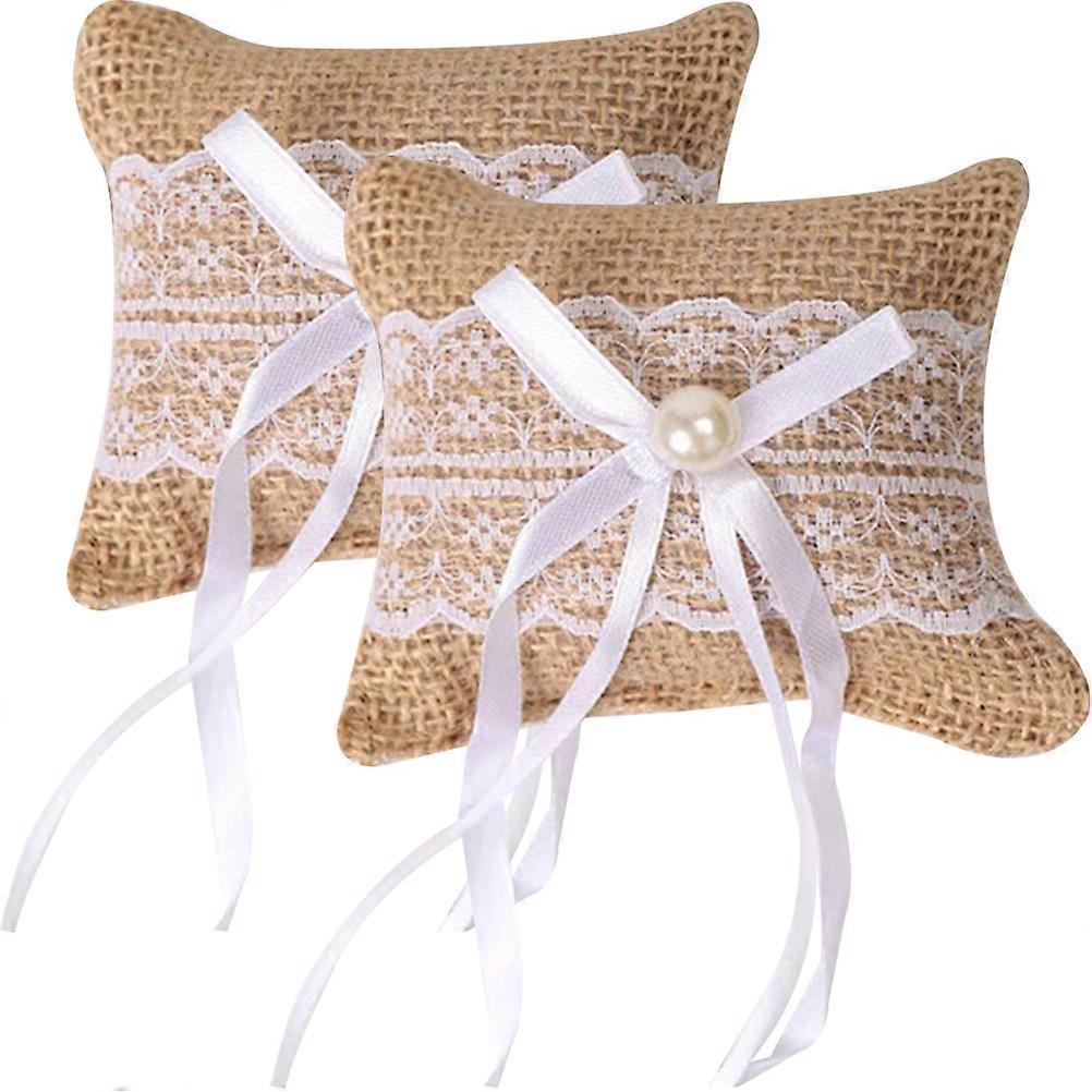 Versatile Ring Pillow for Ceremonial Use, Blending with Modern and Rustic Decor