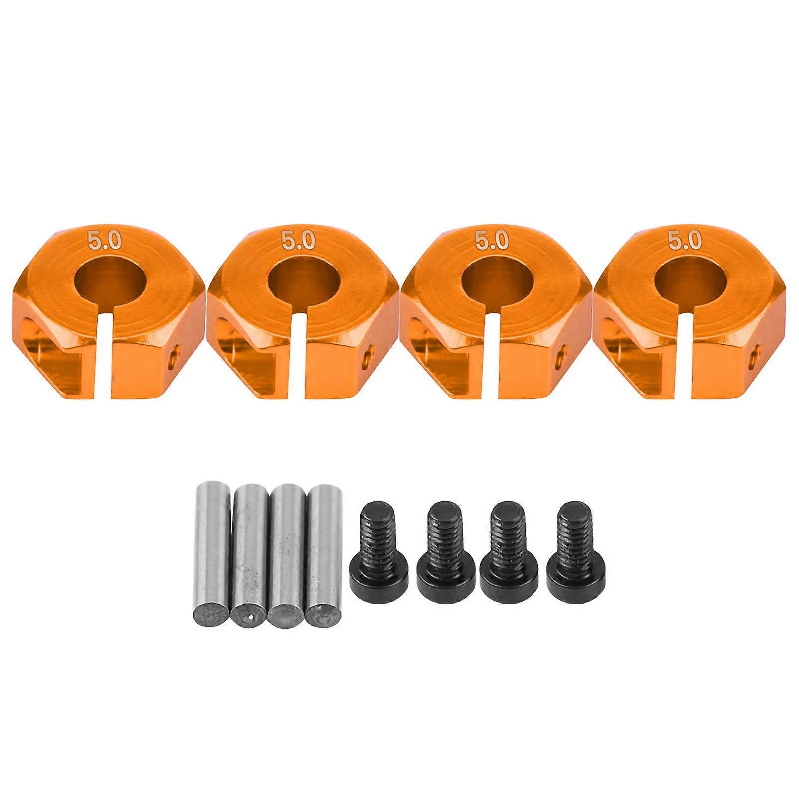 12mm Universal Hex Hub Adapter for HSP Sakura 1/10 Scale RC Car (5mm, Golden Orange)