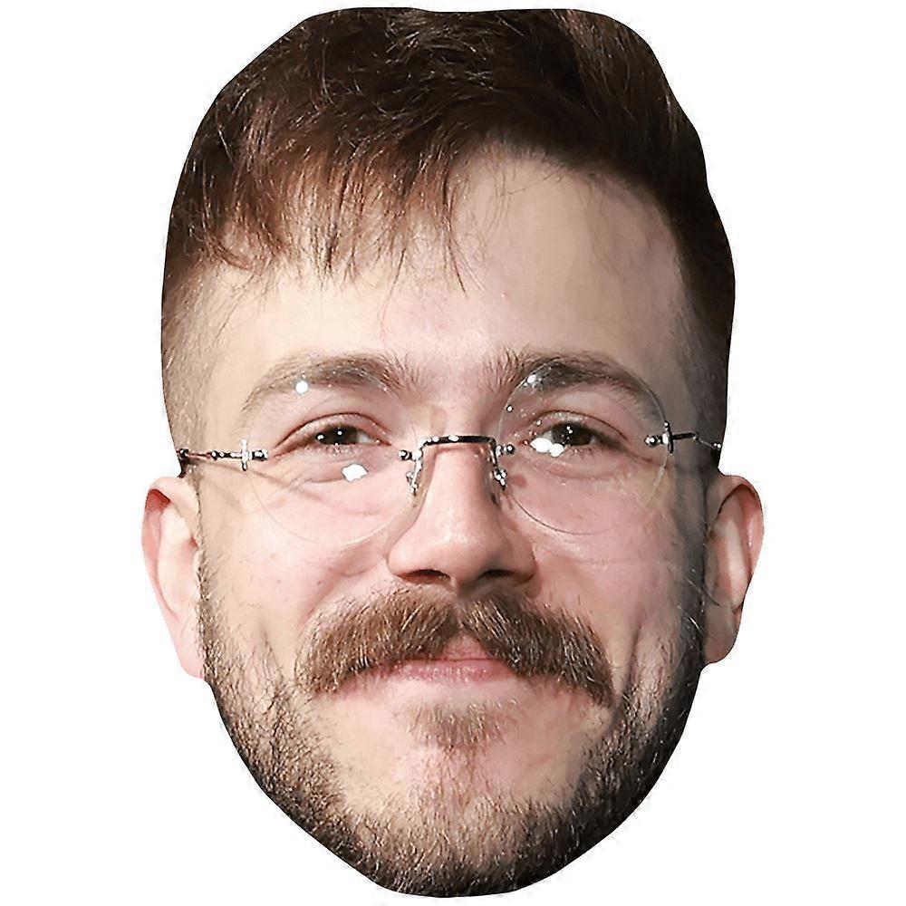 Thomas Bowe (leende) kändismask, platt kort ansikte