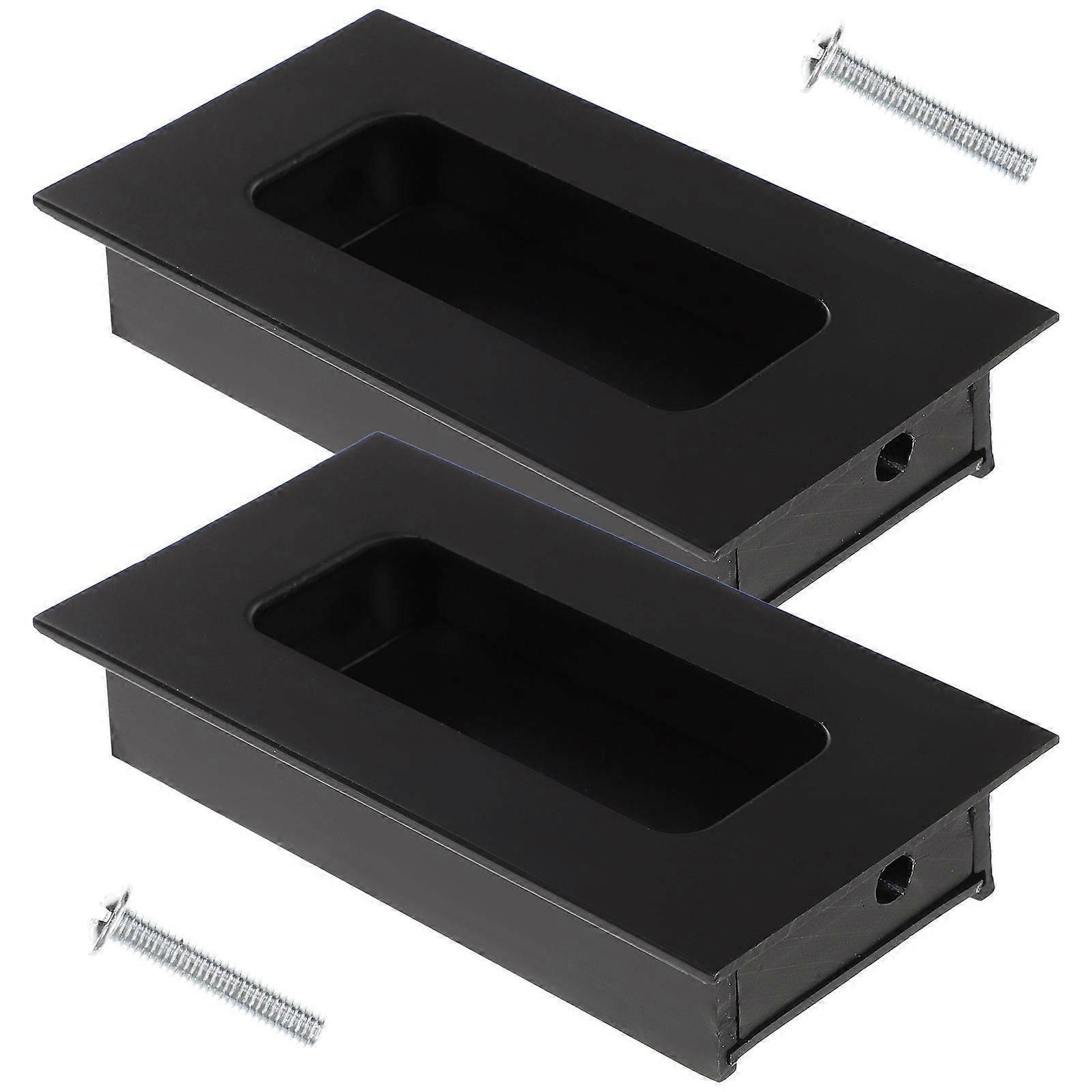 Recessed Cabinet Handle Simple Style Easy Installation for Doors 2Set