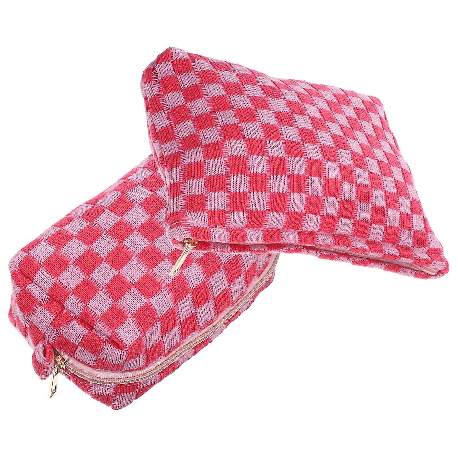 Practical Design Storage Pouch Polyester Skincare Storage Home Use 2Pcs