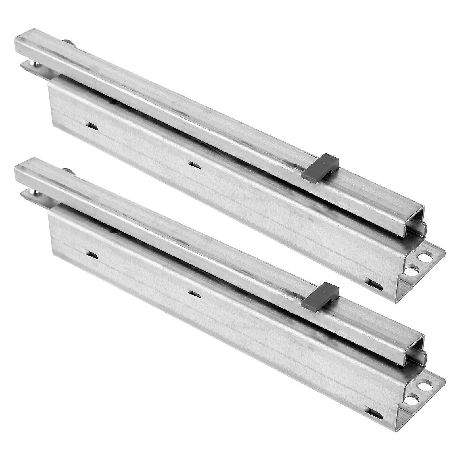 Kitchen Drawer Slide Rails Heavy Duty Silent Operation Rectangular Steel 1 Pair