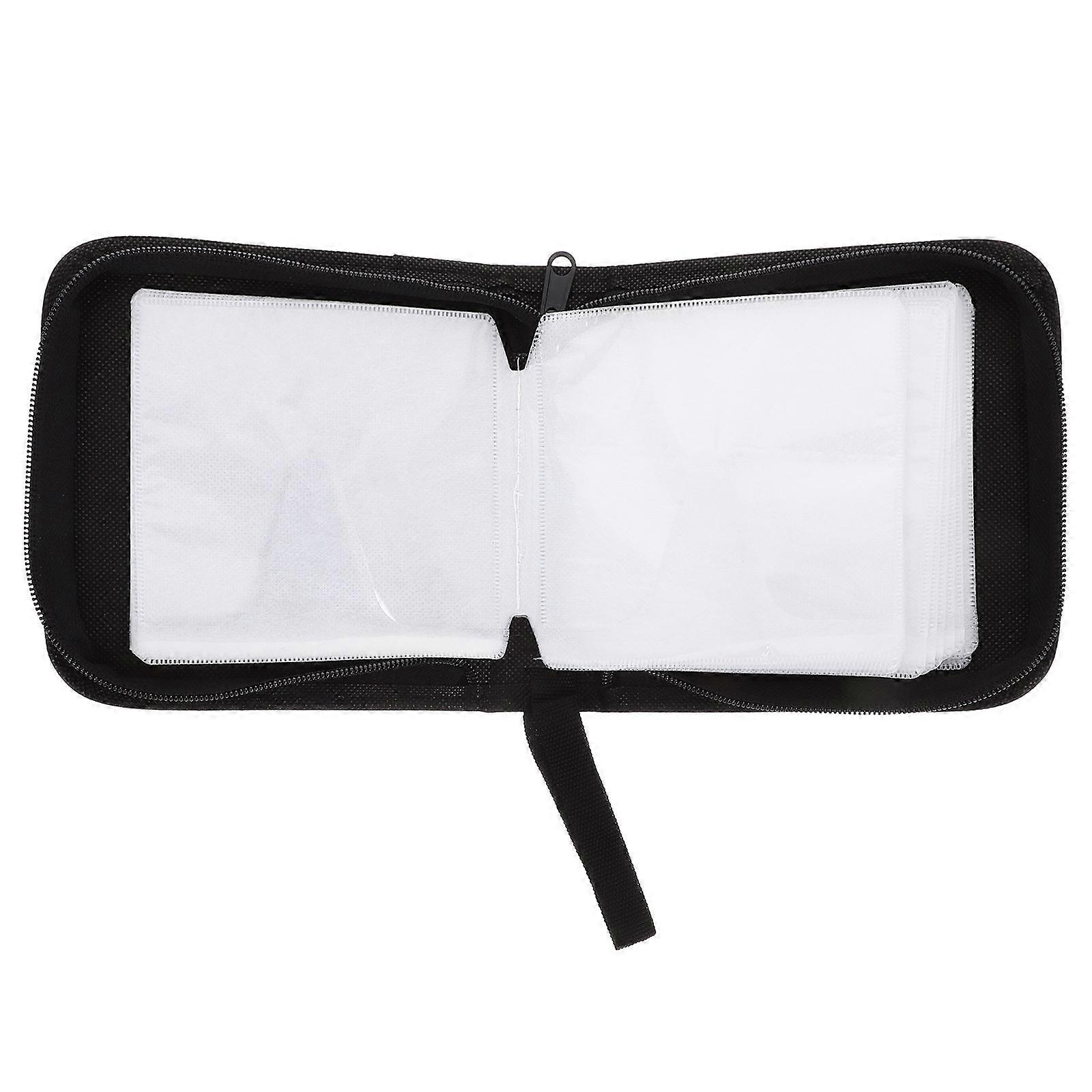 Portable CD Storage Case with Protective Zipper Bag for Organizing DVDs, Music, Games, and Video Discs – Travel and Home Use