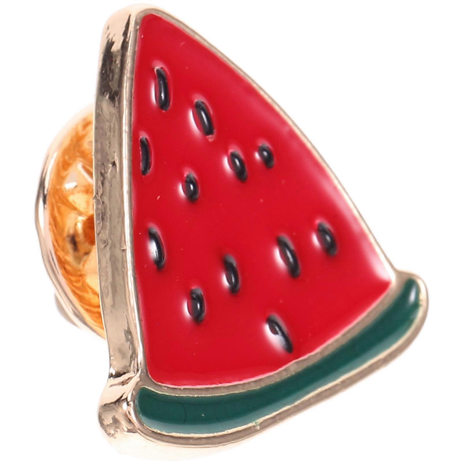 Fruit Shaped Brooch Pin Watermelon Pattern For Casual Wear 1Set