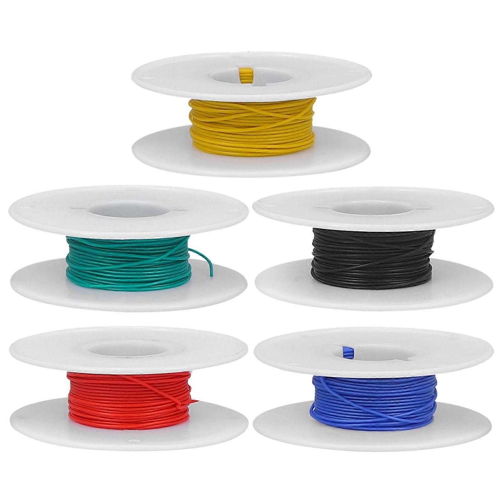 5 Rolls Copper Electrical Wire Insulated Cable Wire Electric Extend Cord