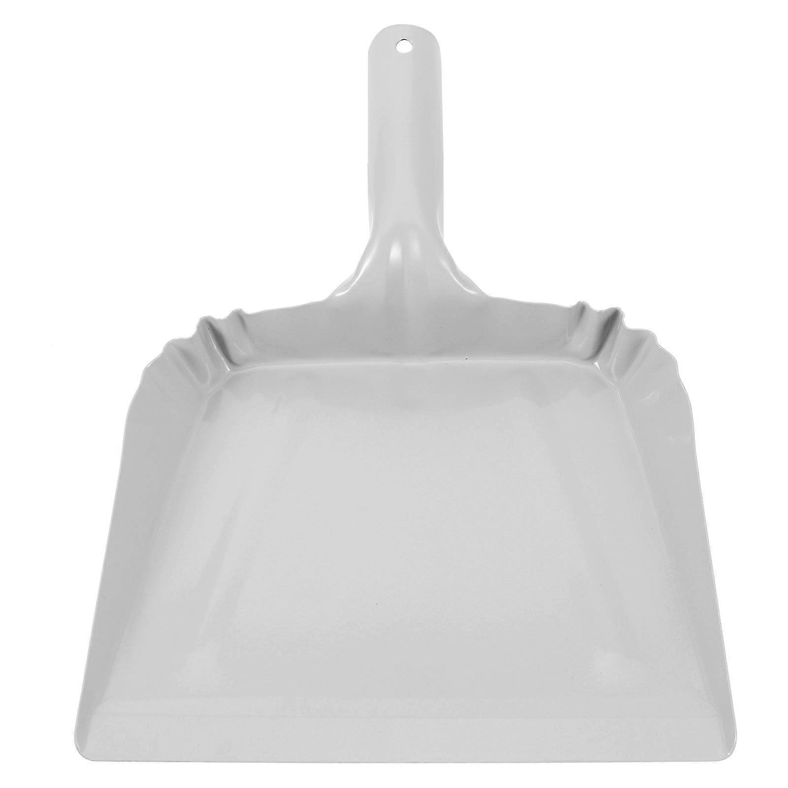 Metal Handheld Dustpan Portable Dust Pan with Handle for Home Cleaning Simple Design Grey 30.00X22.50X10.00CM 1Pcs