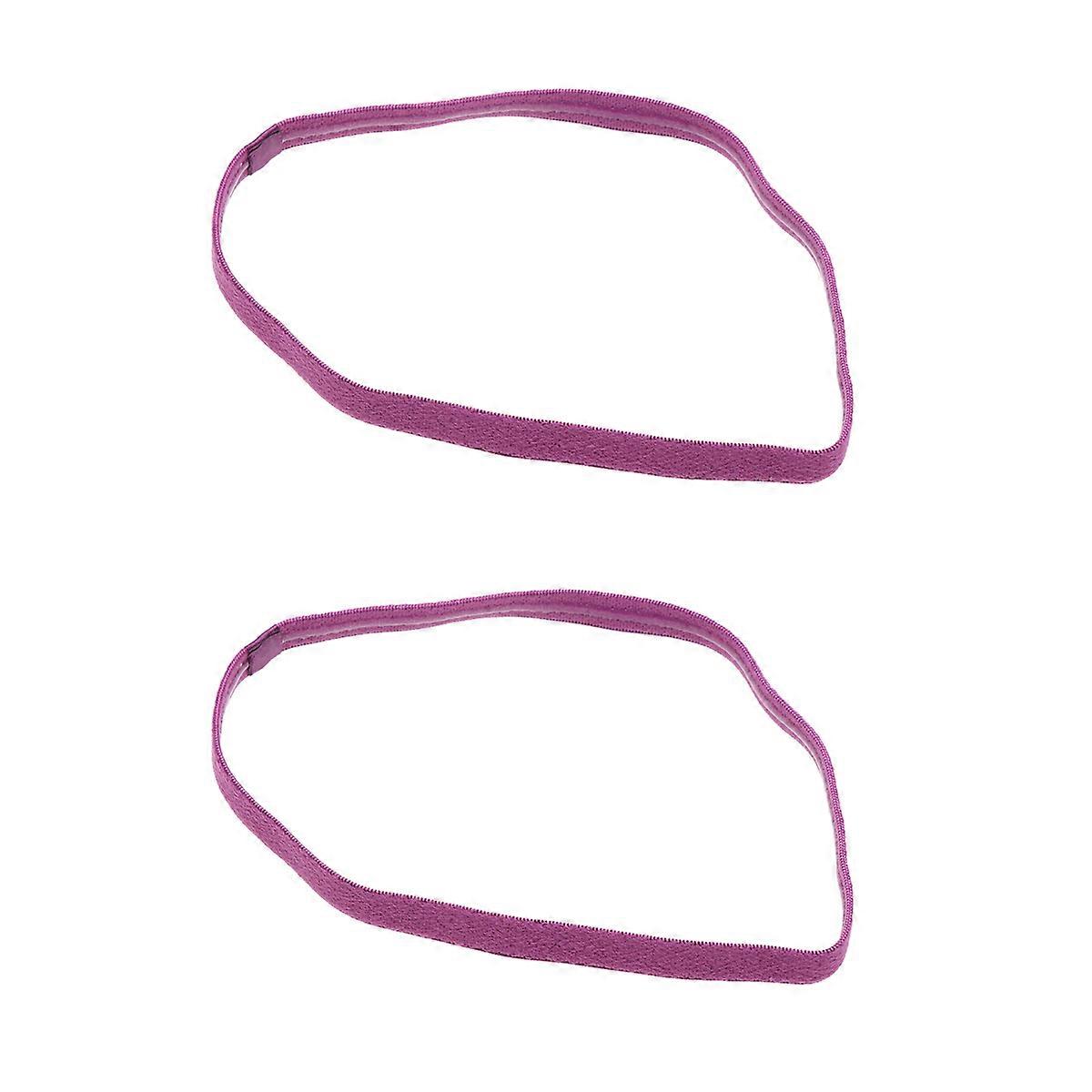 Elastic Stretch Headbands Sport Yoga Headbands Non-Slip Sweat Prevention Running Purple 41x1x0.5cm 9Pcs