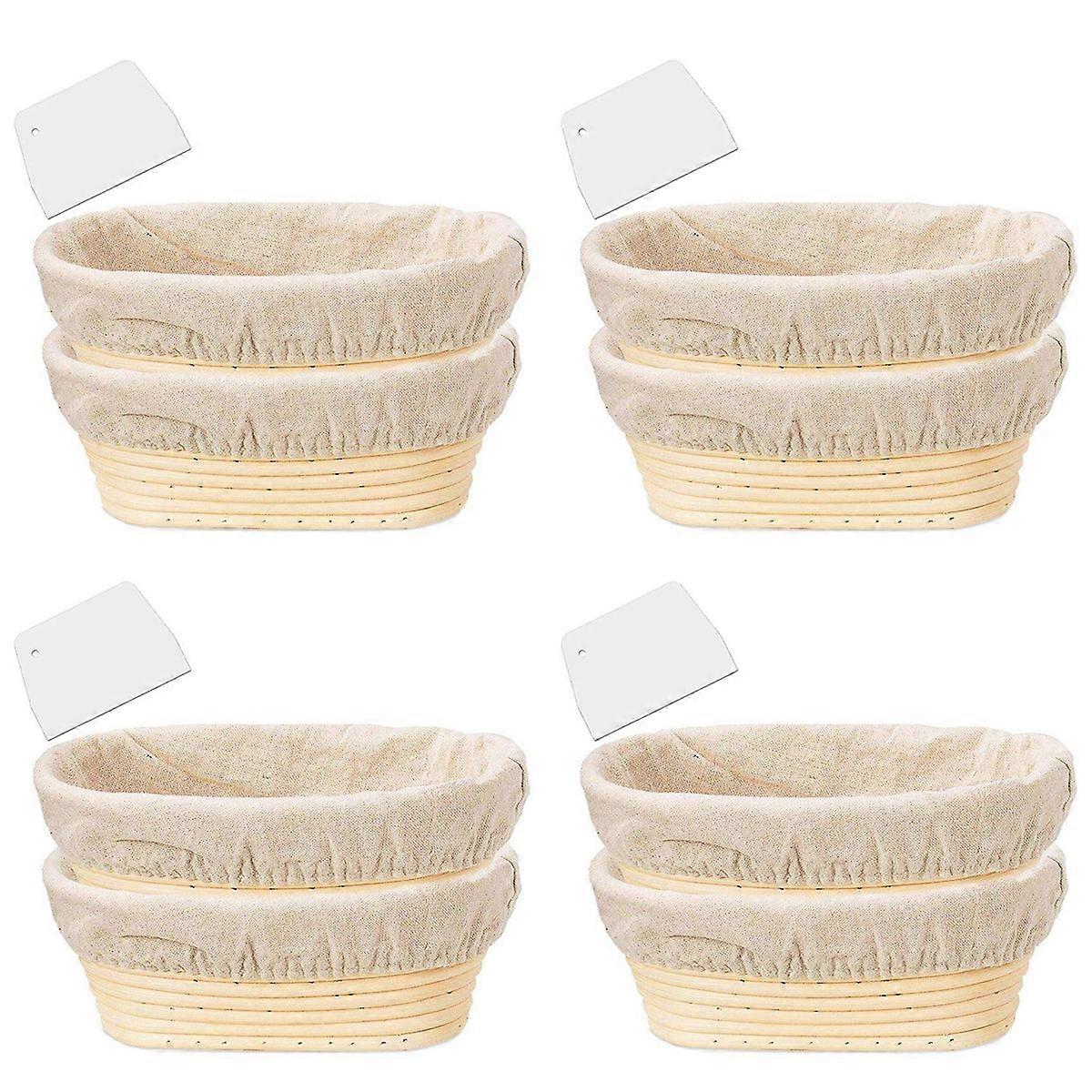 2 Packs 10 Inch Oval Shaped Bread Proofing Basket - Baking Dough Bowl