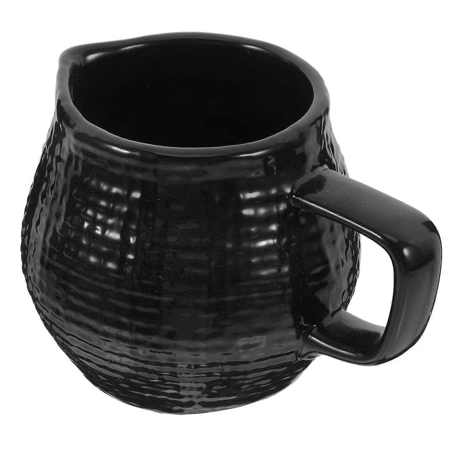 Ceramic Milk Jug 155ml Porcelain Creamer Pitcher for Coffee and Tea Sauce Pouring Home Users 1Set