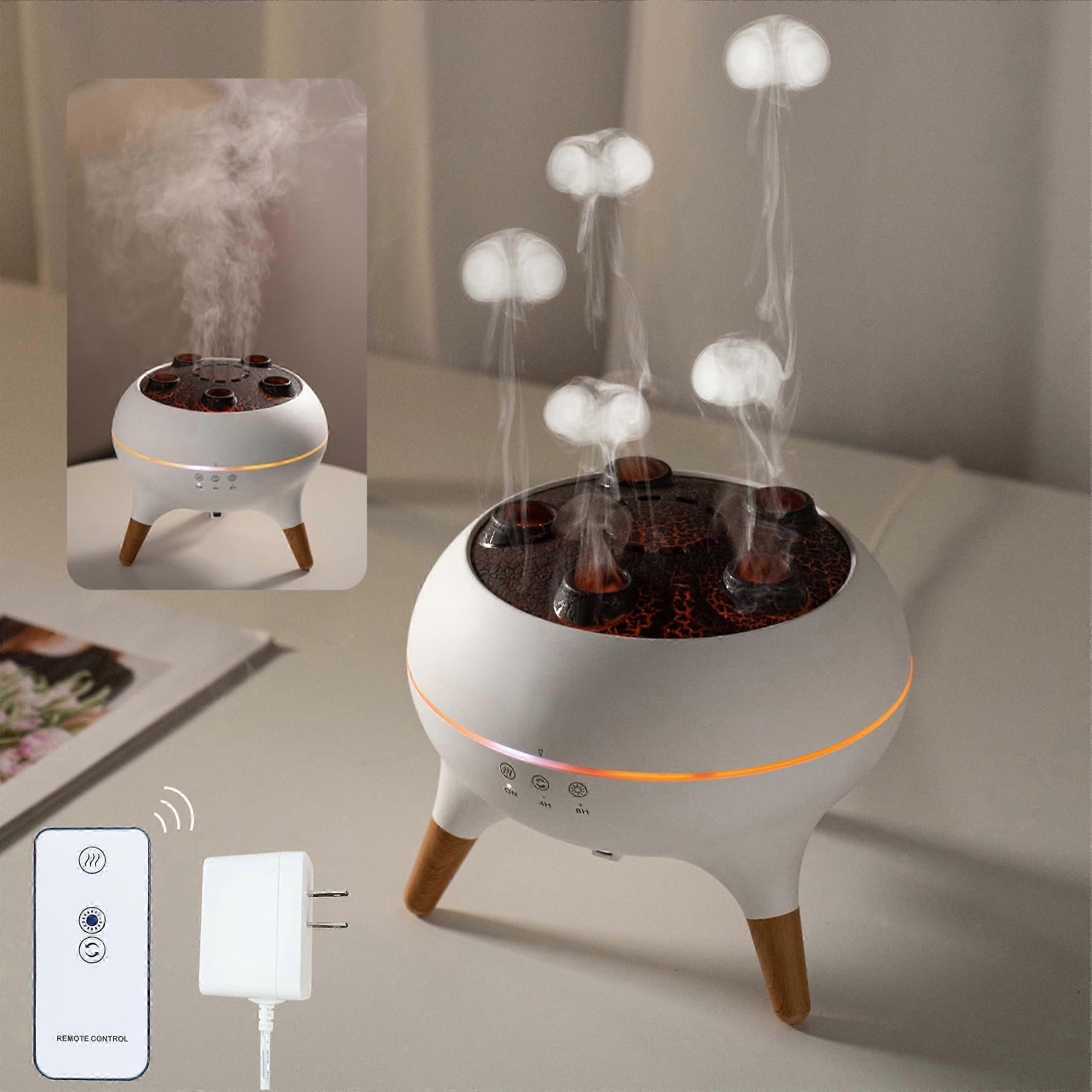 Dancing Jellyfish Essential Oil Diffuser, 250ML Jellyfish Aromatherapy Humidifier with 7 LED Colors, Remote Control for Bedroom & Office