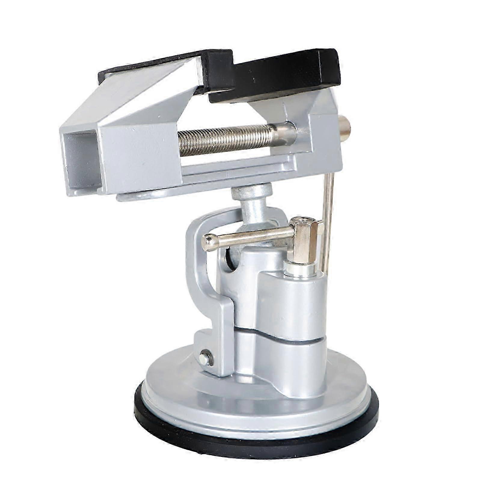 Suction Vacuum Base Vise with 3.15' Jaw Width for Various Smooth Work Surfaces, Multi-Angle Rotation 360��