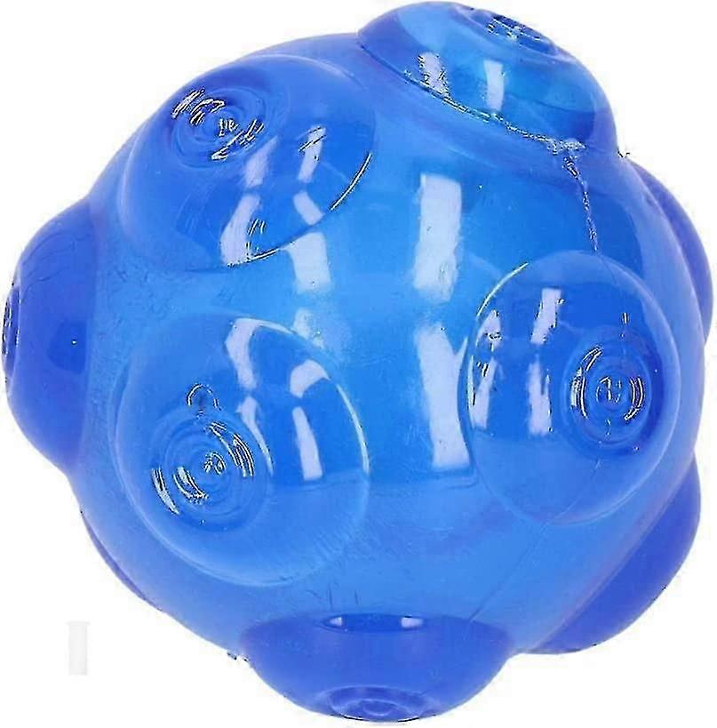 Pet Chewing Toy Squeaker Ball Tpr Bouncy Floating Teeth Cleaning For Medium And Small Dogs (blue )
