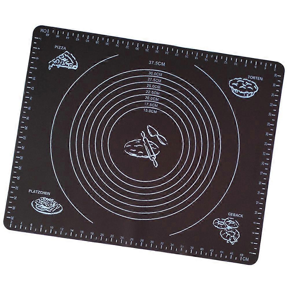 Silicone Fondant Mat Extra Large Thick Baking Mat for Kitchen Use Kneading Non-Stick Coffee 50x40cm 2Set