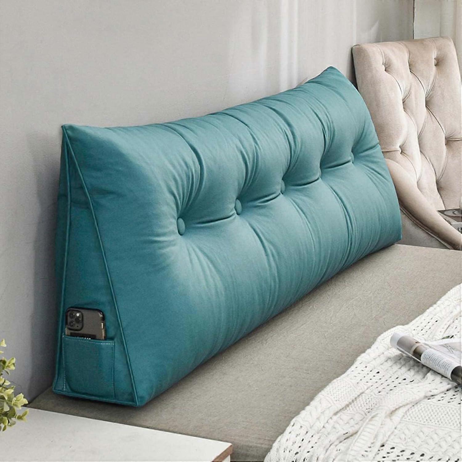Wedge Pillow Headboard Triangle Rest Reading Cushion Lumbar Support Cushion Waist Backrest Soft Sofa Day Bed 07.60 x 50 x 20 cm 02 180x50x20cm