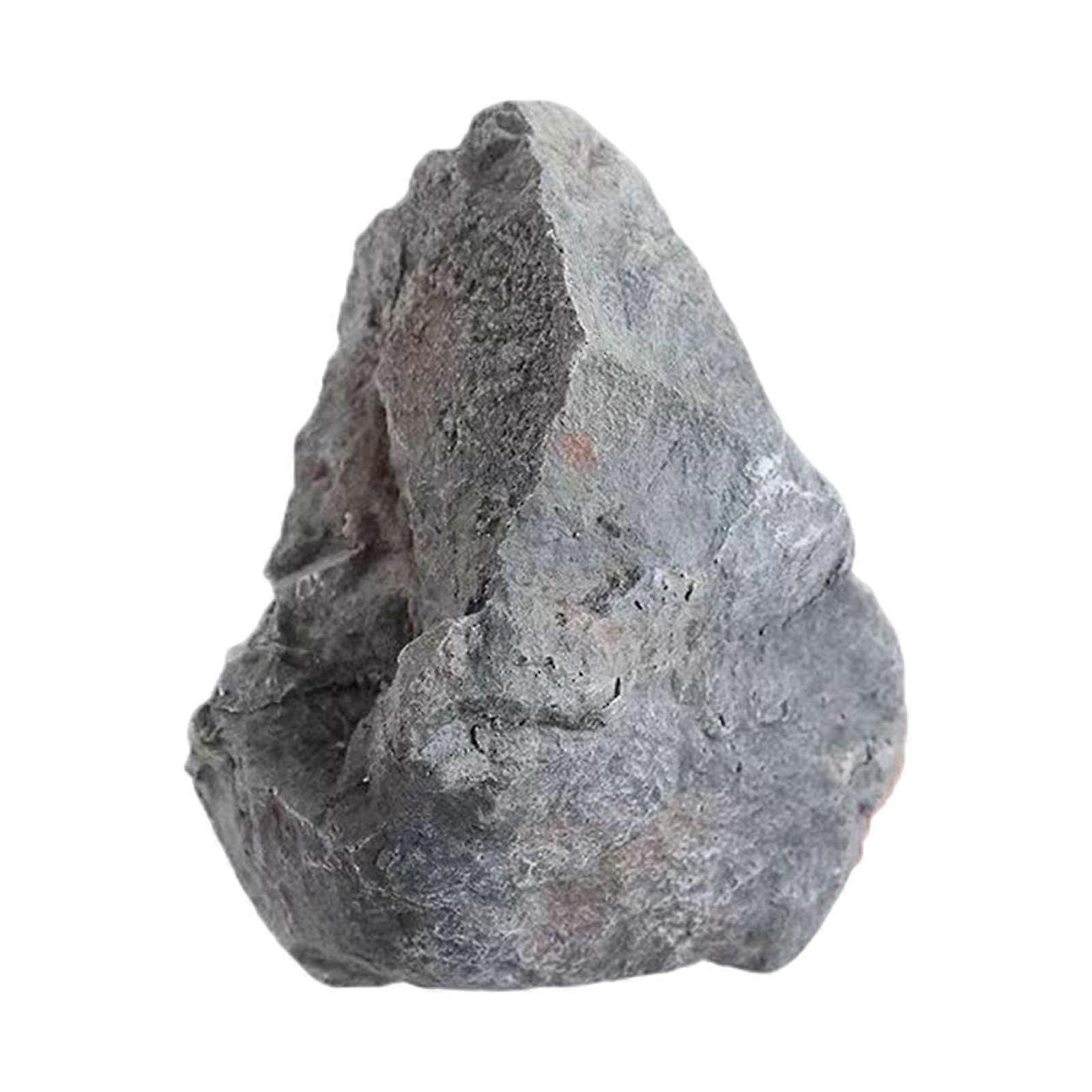 Artificial Landscape Rock Faux Sandstone Natural Texture Simulation Stone for Office Yard Indoor Outdoor, Gray 27x26cm