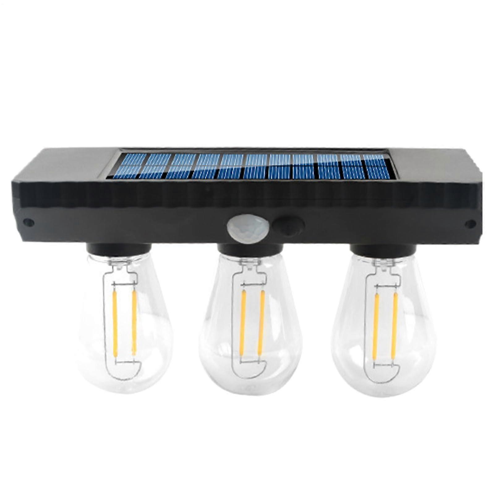 Solar Outdoor Lights With Motion Sensor, Three-Mode, Durable Battery For Garage, Patio And Yard, Three Ball-Shaped Orbs