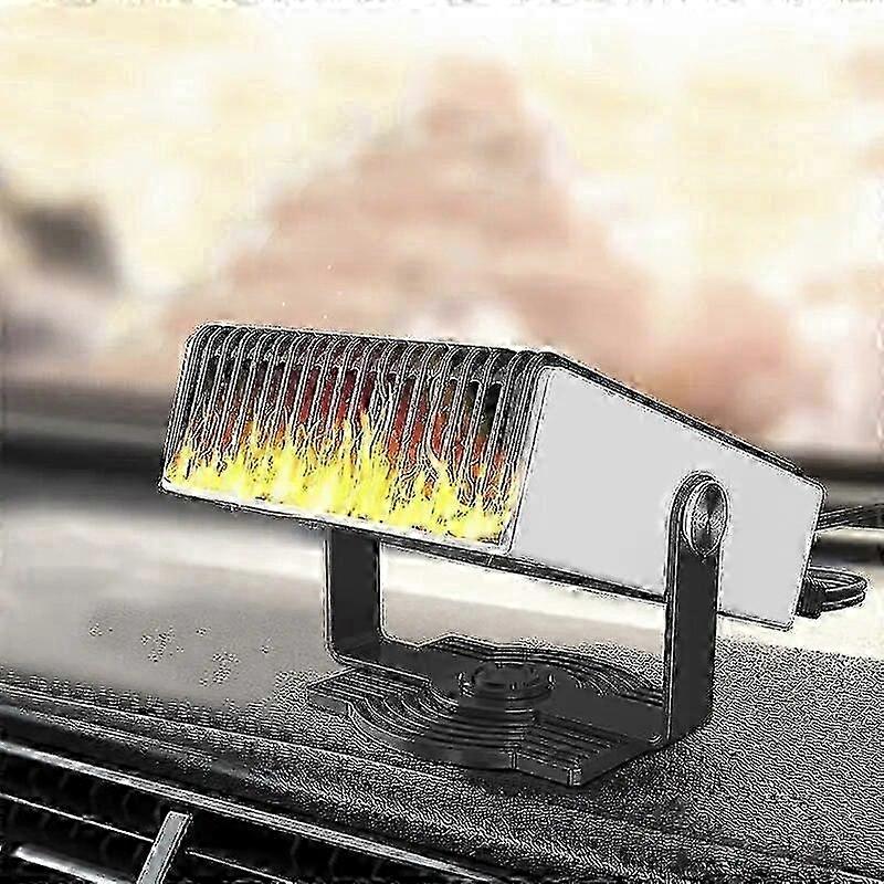 2 in 1 12/24V Portable Car Air Heater Fan for Defrosting Windscreen in Winter for Automotive and RV Use