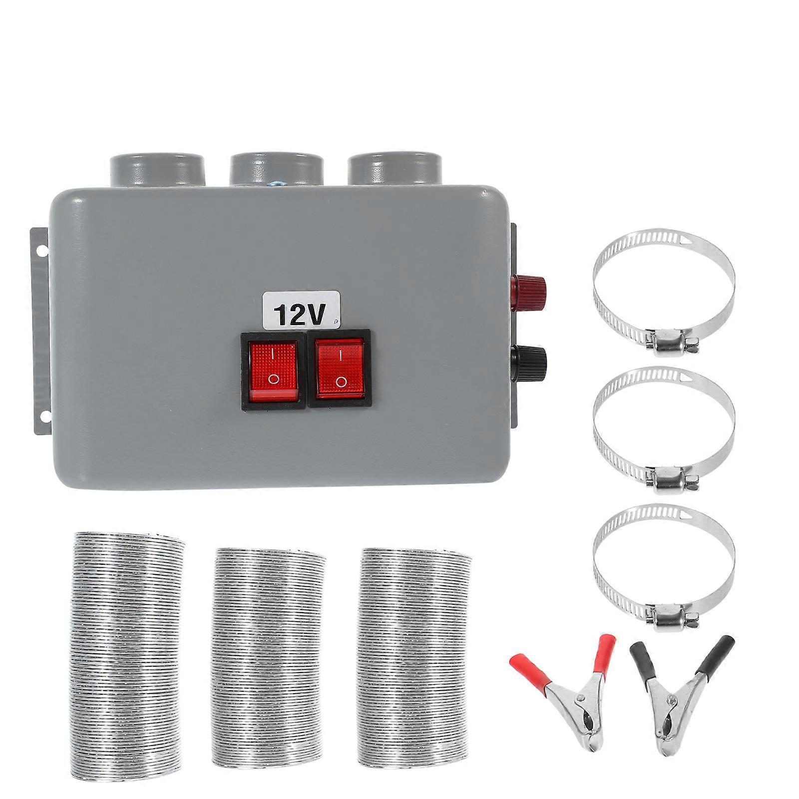 Portable Car Heater Defroster Demister Environment Protection No Open Flame 1Set Silver 9.1×5.5×3.5in