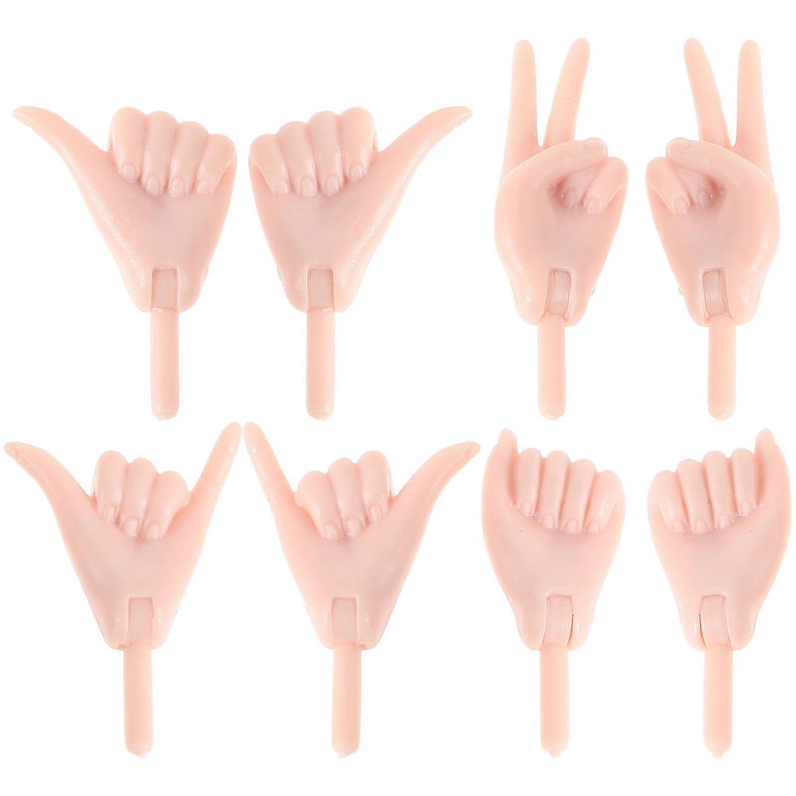 4 Realistic Doll Hand Sets – Miniature Practice Hands for Doll Making, DIY Accessories for Dollhouses and Creative Miniature Projects