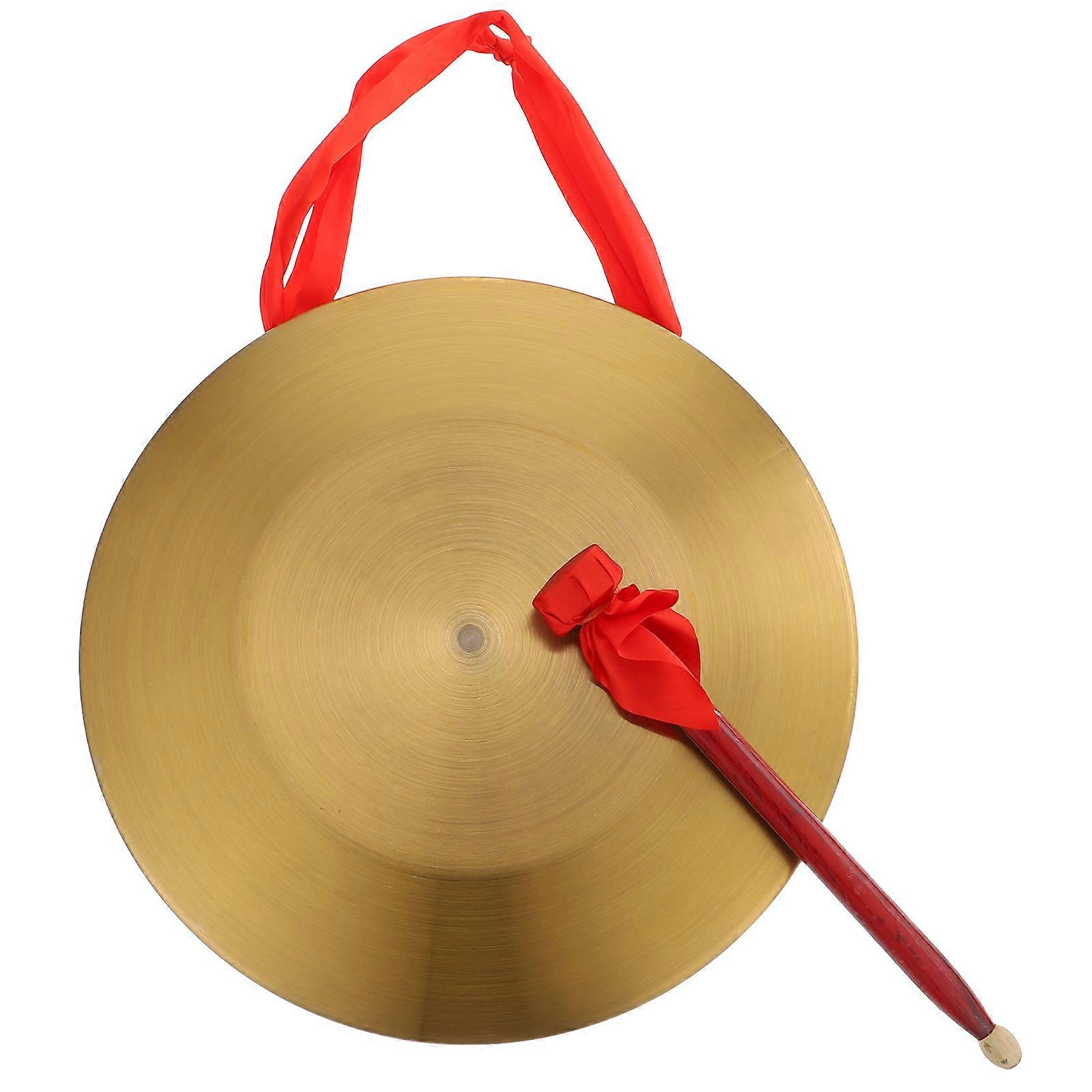 Handcrafted Copper Gong Set Durable Alloy Percussion Instrument for Events, Parties & Skill Development, Lightweight & Portable with Clear,
