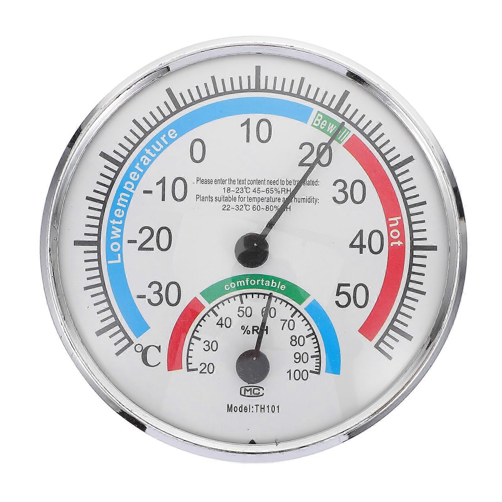 Thermohygro Meter Hygrothermograph For Office 12.8X12.8X1.2CM Temperature And Humidity Measurement 1Pcs