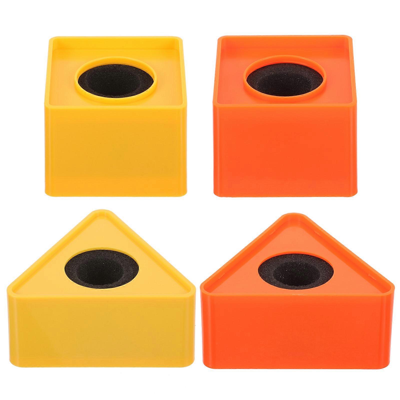4pcs Microphone Flag Covers – Triangle & Square Shaped Mic Logo Covers for Interviews, TV Stations, Conferences, and Events – Lightweight & Durable