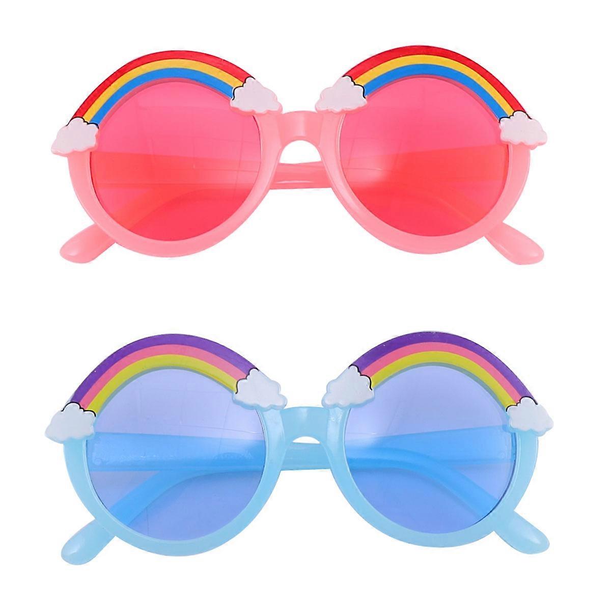 Kids Sunglasses Boys Summer Eyewear Fashion Design Blue 12.5*12*5.3cm 2Pcs