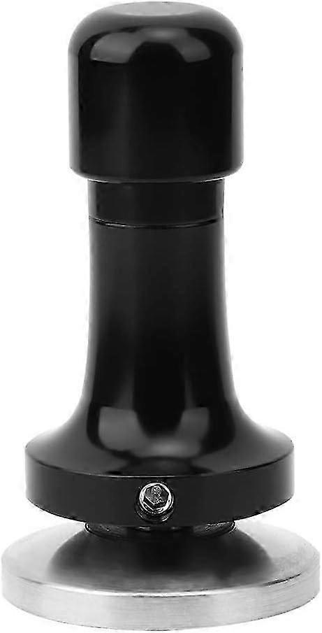 Tamper per caffè in acciaio inossidabile da 58 mm - Strumento di pressatura a molla regolabile per espresso e caffè in polvere, finitura nera