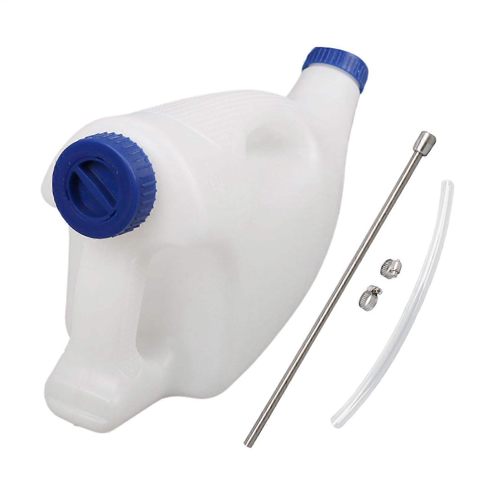 4L Calf Tube Feeder for Sheep and Lambs, 40x12.5cm Farm Animal Feeder with Soft Nipple