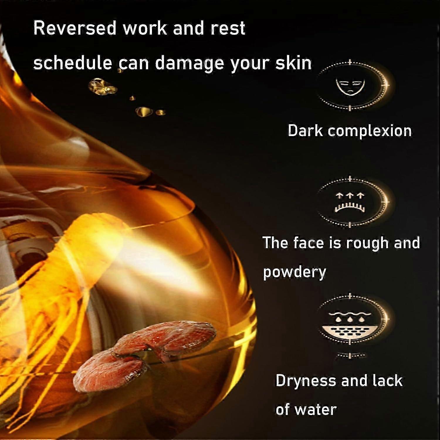 Ginseng Ganoderma Anti-Wrinkle Cream, Ginseng Firming Moisturizer for Dry and Aging Skin Beauty Facial Cream for All Skin Types