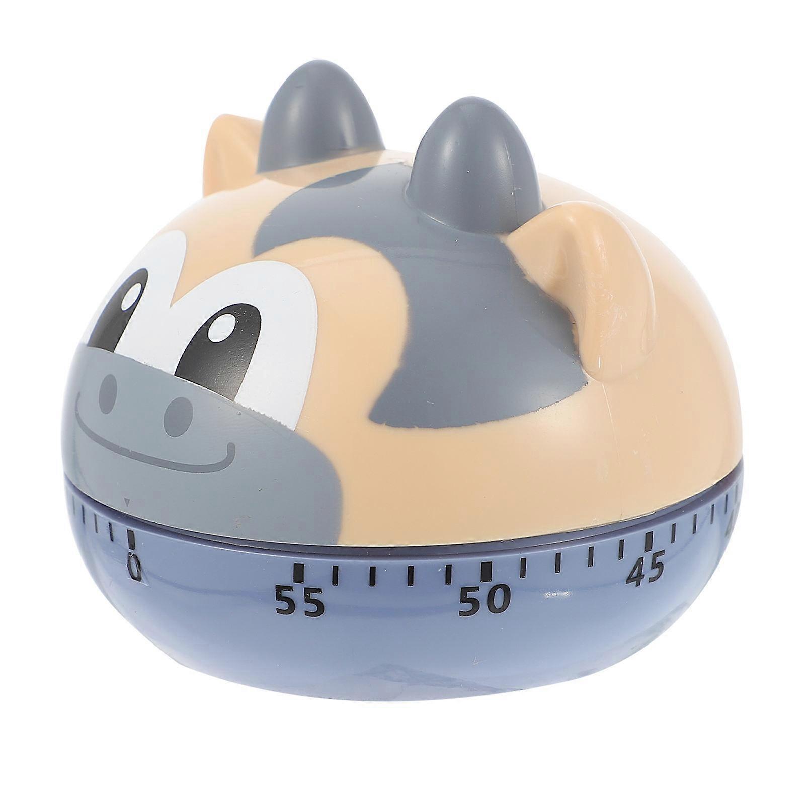 Kitchen Timer Wind Up Cube Shape Abs Material Frying Cooking 6.5x6.5x6cm Mechanical Design Students 1Pcs