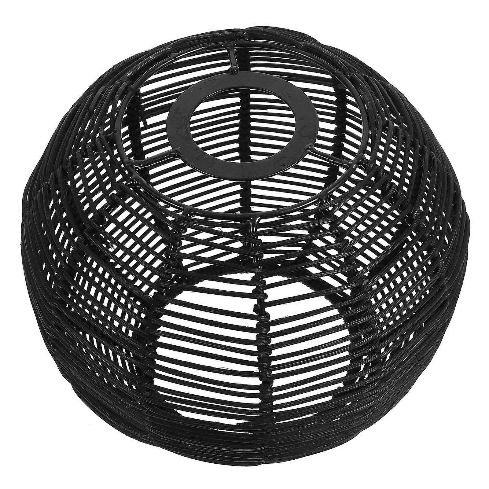 Lampshades For Ceiling Lights Rustic Lamp Shade Hanging Light Fixture Shade Round Woven Design Upper Diameter 9.5Cm Decoration 1Pack