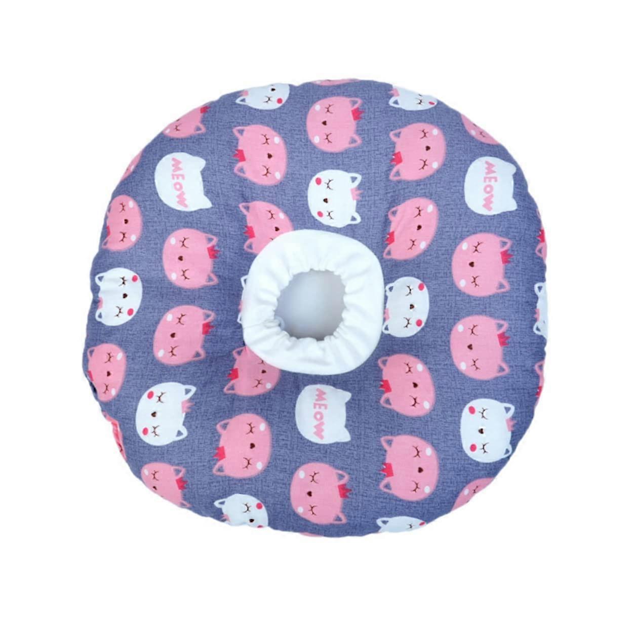 Cat collar for recovery bite and lick Elizabethan soft for cats gray S'