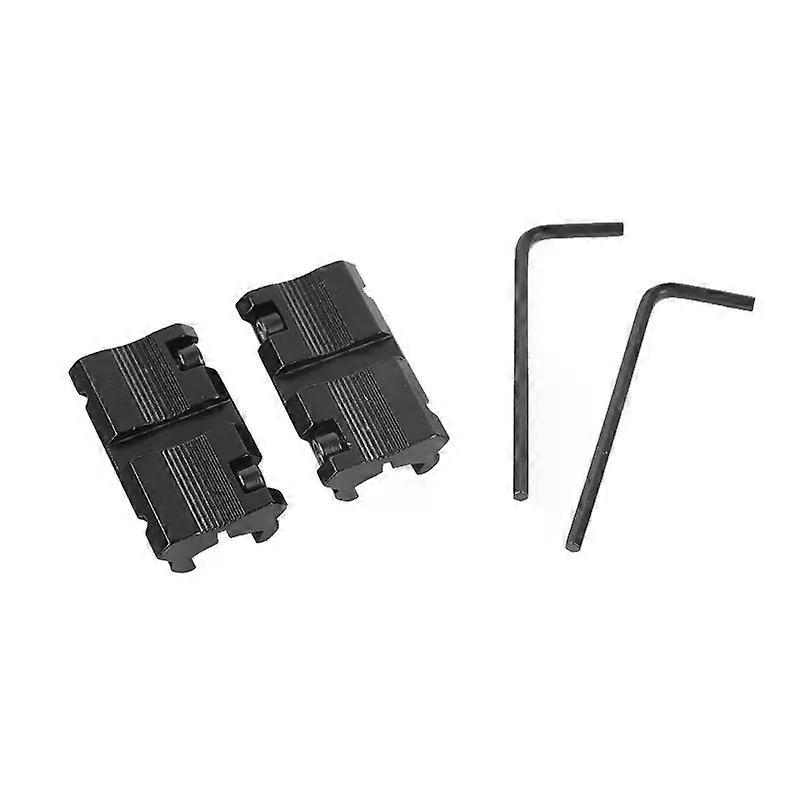 2pcs Low Profile Converter 11mm to 20mm / 22mm Scope Ring Mount Adapter For Dovetail Weaver Picatinny Rail Hunting Accessory