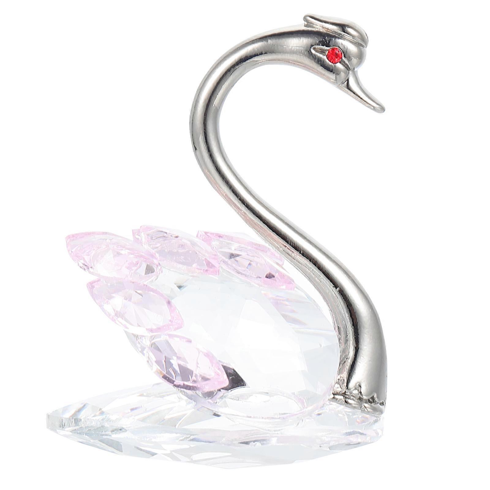 Sparkle Crystal Swan Figurine Colorful Desktop Decor for Home & Weddings Unique Craftsmanship Centerpiece