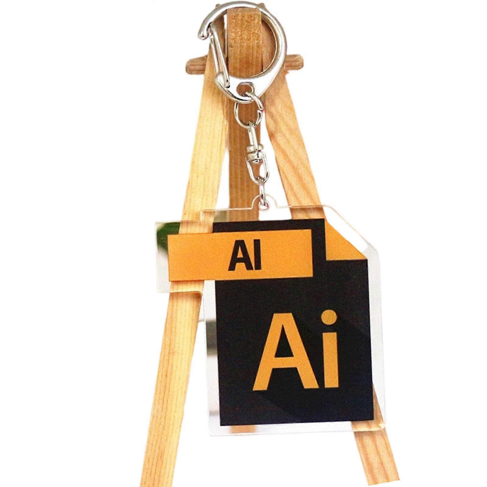 Artistic Auto Keychain Accessory Scratch Resistant Acrylic for Keys Purses Unique Present for Loved People Friend Multicolor