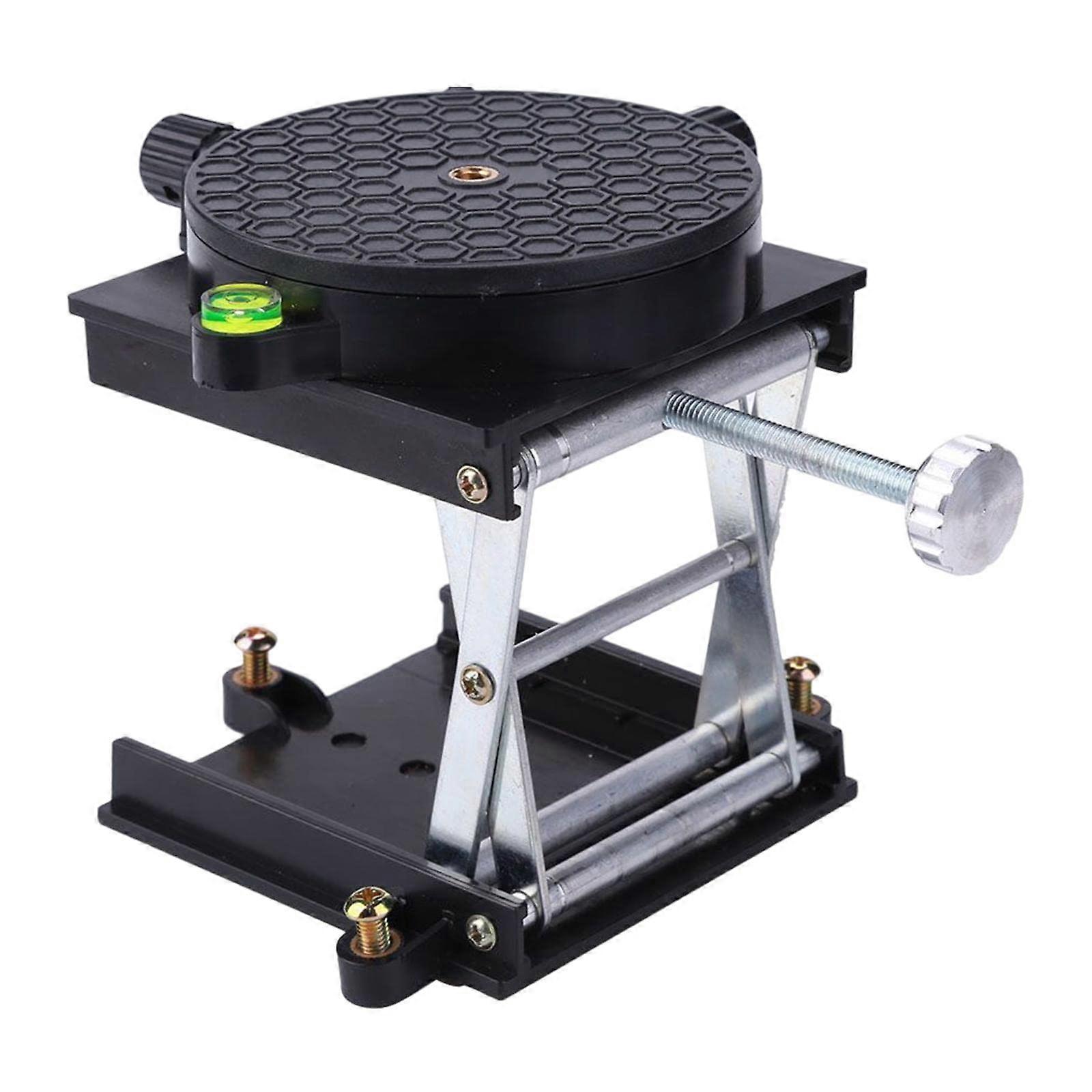 Laboratory Lift 90 x 90 mm Circular Table with Level, 360° Rotation, Adjustable Height 4.5-11 cm for Experiments