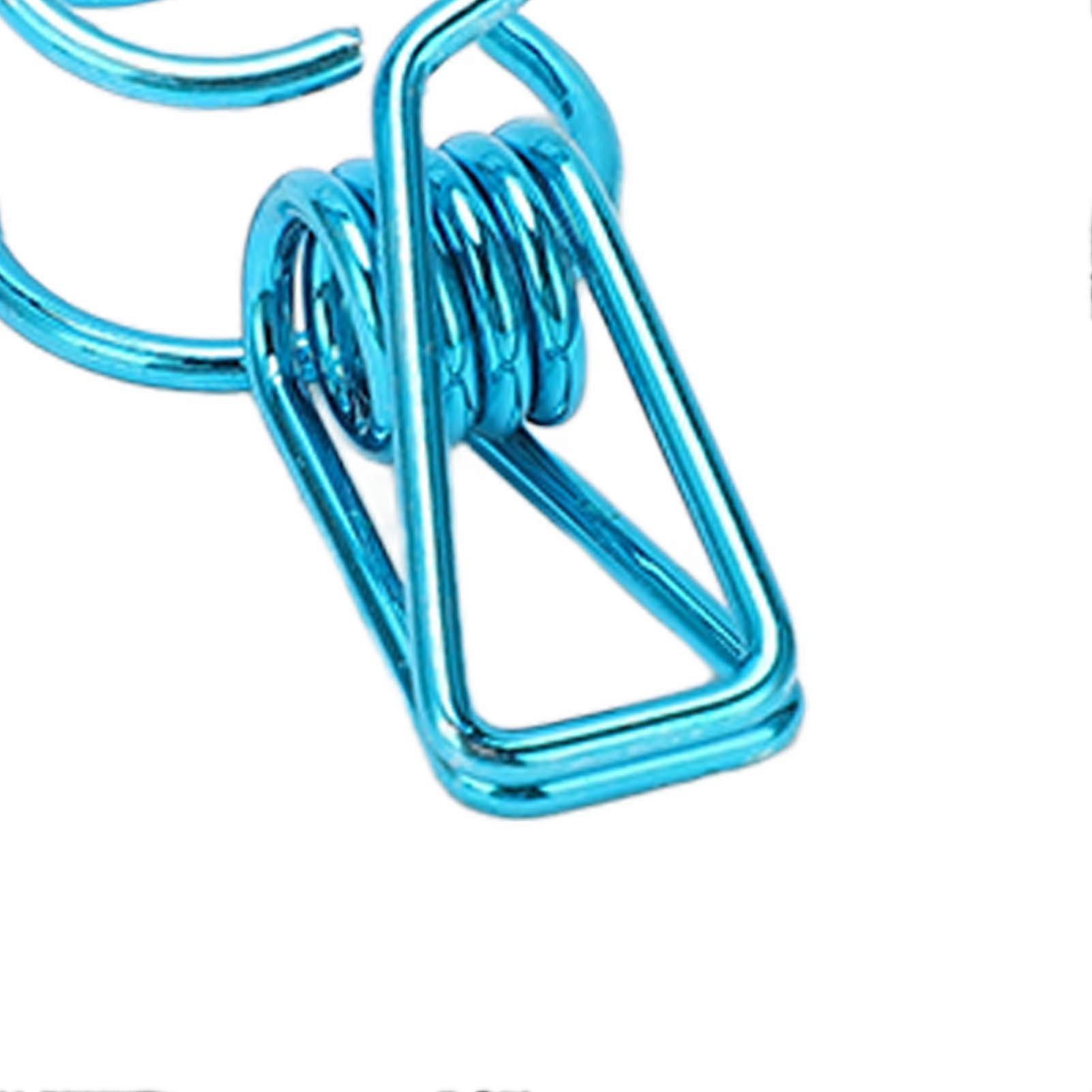 100pcs Small Binder Clips Multipurpose Innovative Little Bear Shape Strong Clamping Force Paper Clamp for Home Office Blue