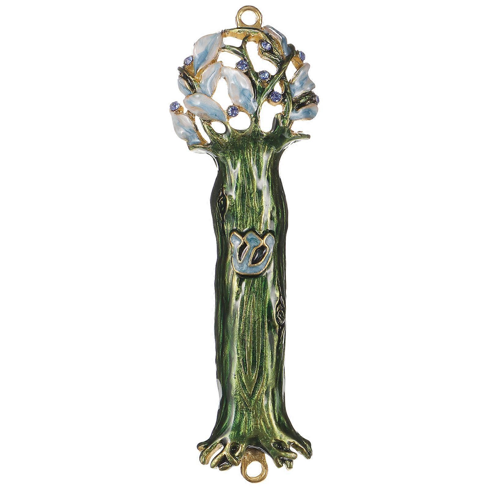 Mezuza Door Decoration Zinc Alloy Home Blessing Protection 12.50X3.50X1.00CM Compact Size Religious Item 1Pack