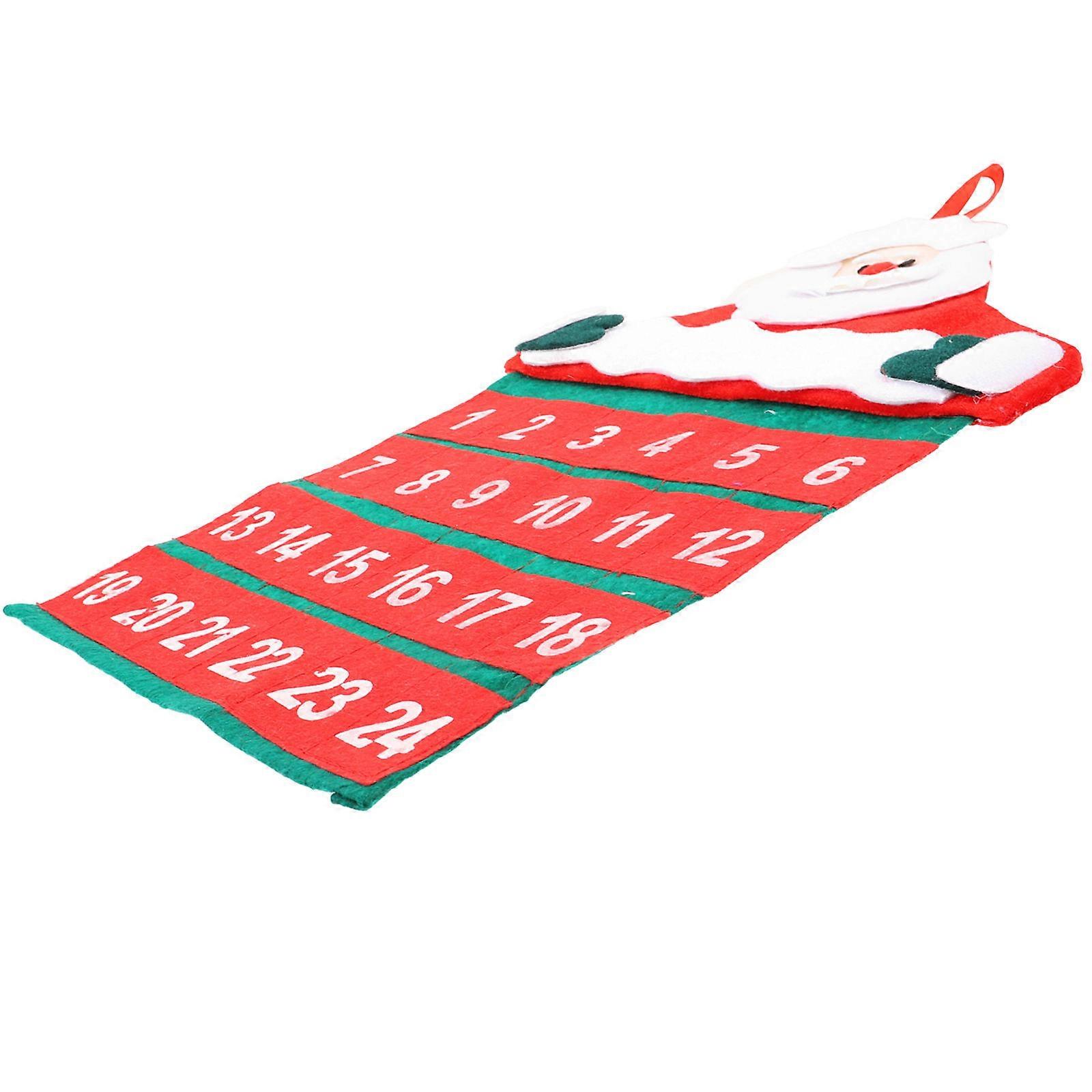 Hangable Countdown Calendar Advent Calendar Multi Color Christmas Celebration Home Decoration Families Educational Tool 1Set