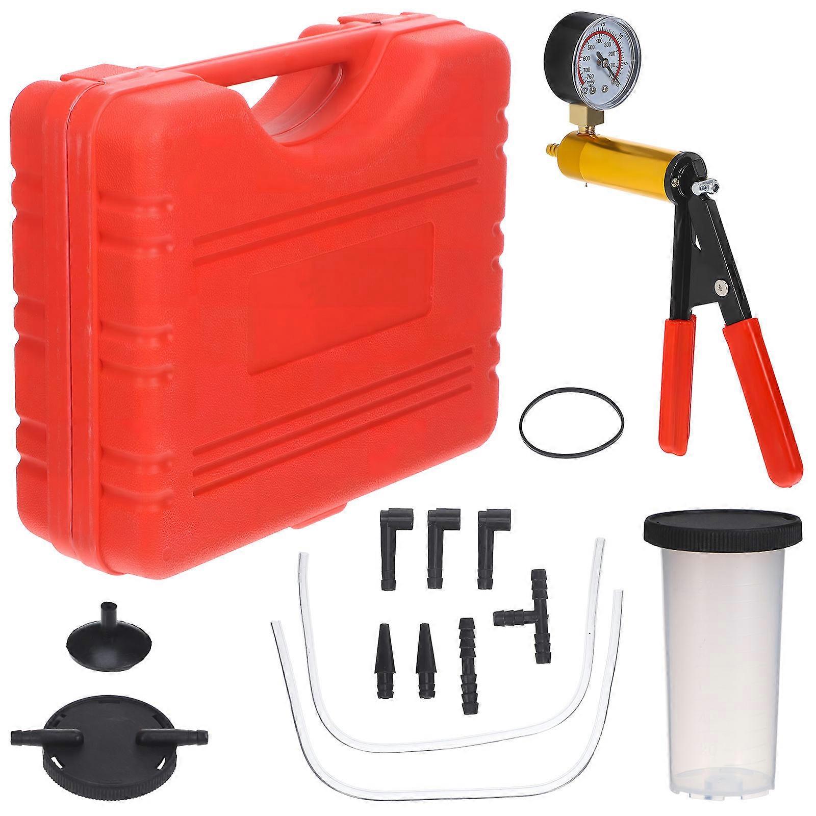 Car Manual Handheld Vacuum Pump Brake Bleeder 1 Set Professional Repair Tester Kit