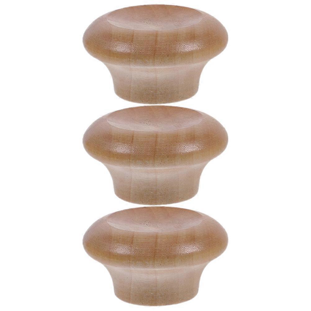 3pcs Solid Wood Pot Lid Knobs, Heat Resistant Handles for Cookware, Easy to Install for Pots and Pans