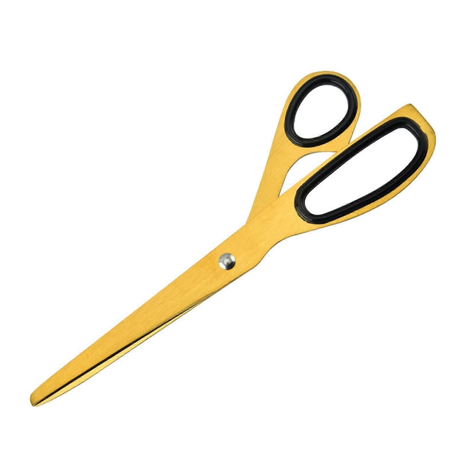Golden household scissors, cutting tools for office tapecutting scissors, asymmetric fabric cutter scissors.
