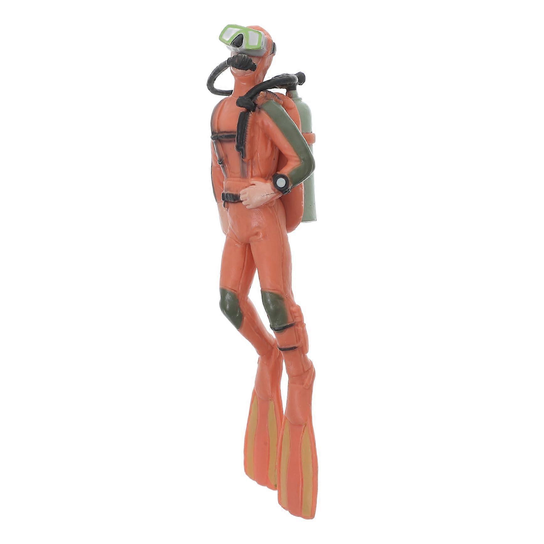 Aquarium Decoration Floating Diver Ornament, Plastic, Small, Model 1, Freshwater Compatible, Easy To Clean, Multicolor