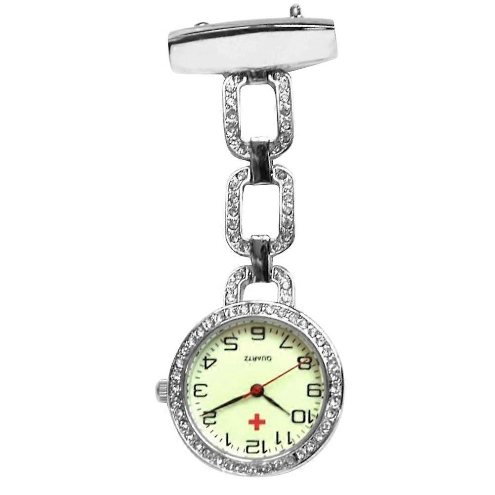 Retro Hanging Pocket Watch with Noctilucence Design Made of Durable Alloy for Easy Time Watching Silver