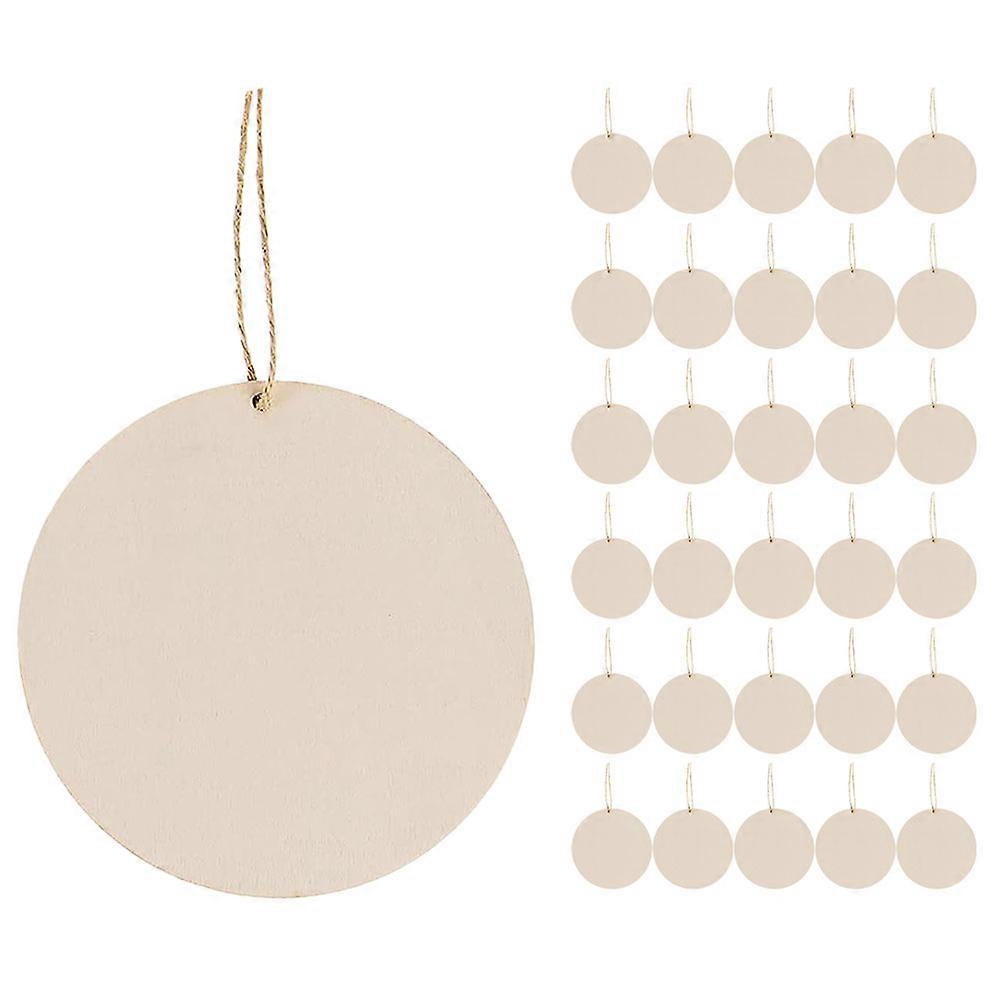 Beige Synthetic Wood Slices for DIY Decoration Smooth Surface Circular Shape Versatile Crafts 1 Set