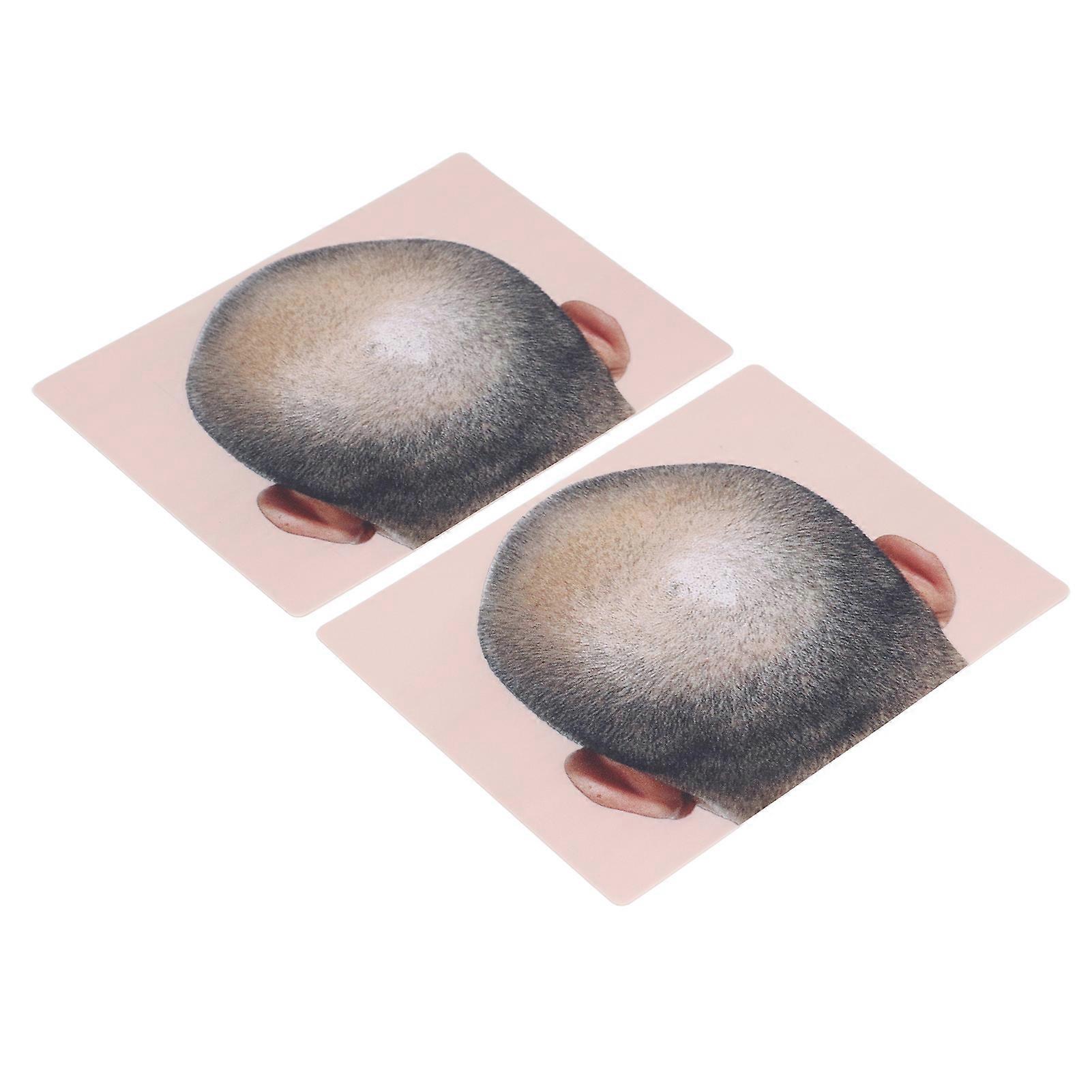 Man Bald Micropigmentattion Practice Skin Silicone Hairline Microblading Practice Pads for Scalp Practice