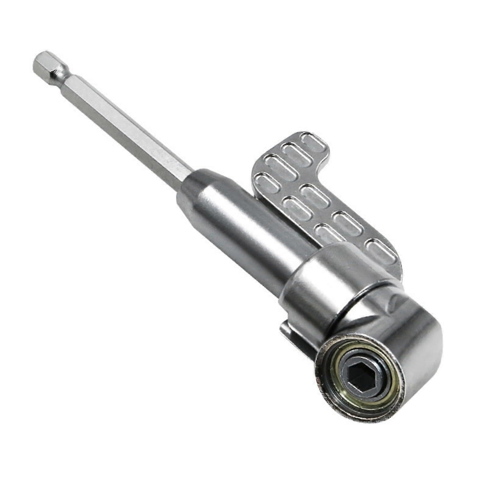 Rightangle drill adapter made of aluminum alloy for longlasting use in tight corners, faux furniture assembly, maintenance, silver Ref: 3120