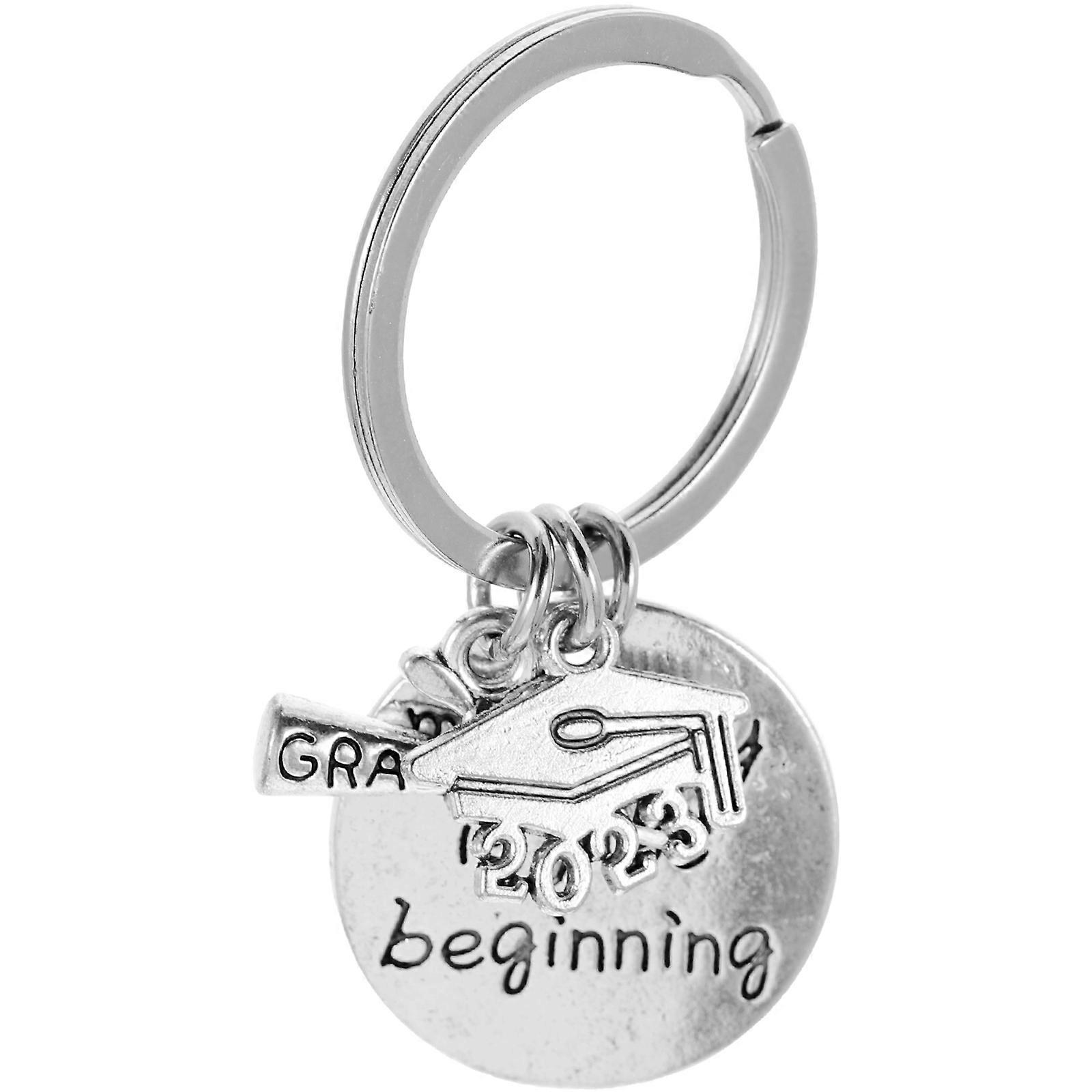 Graduation Keychain Gift with Resistance and Unique Design for Decoration Silver zinc